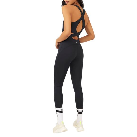Free People Movement Back it Up Jumpsuit - Black - Medium - Picture 1 of 12
